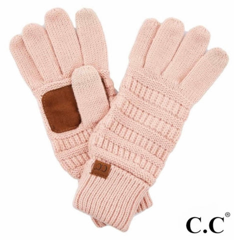 Indi pink CC beanie gloves