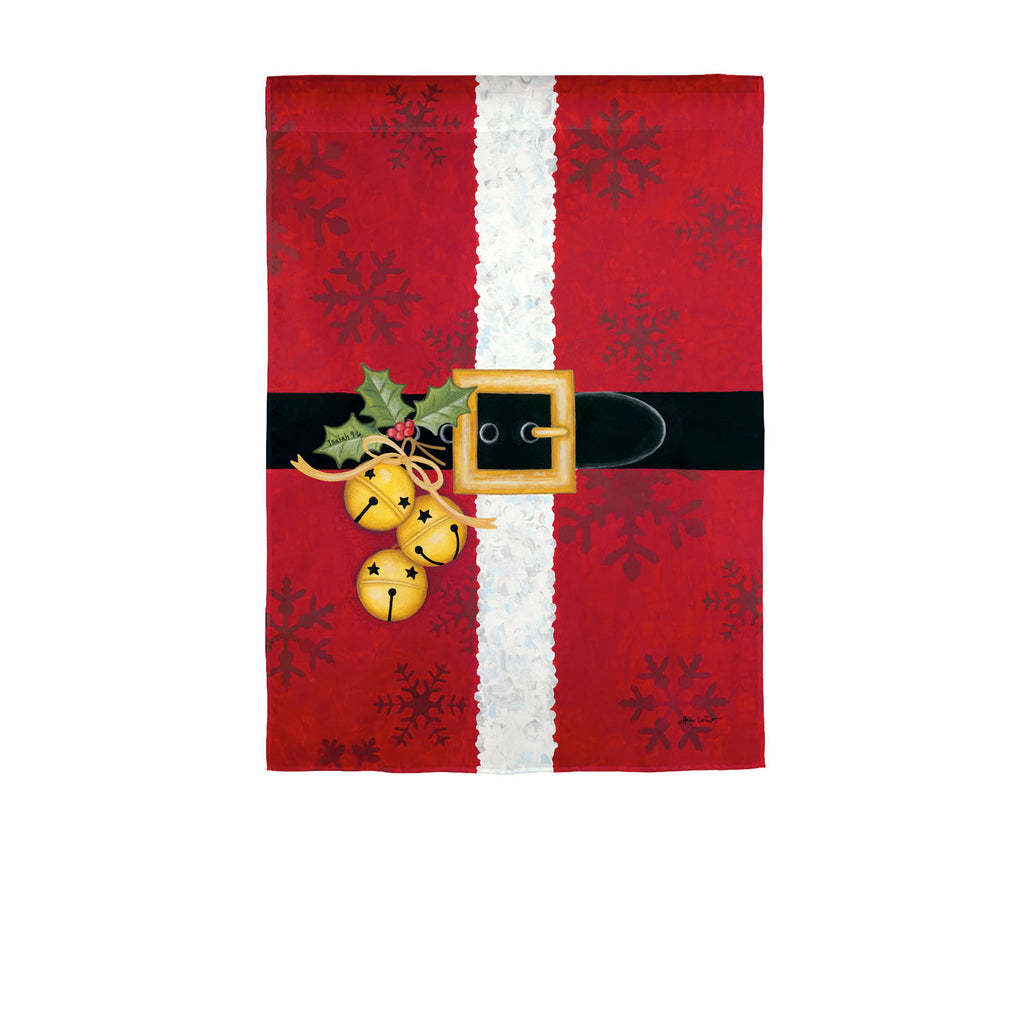 Santa's Belt Garden Suede Flag