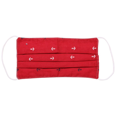 Red anchor nautical face mask