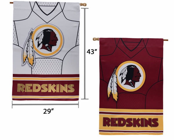 Washington Redskins house flag suede foil