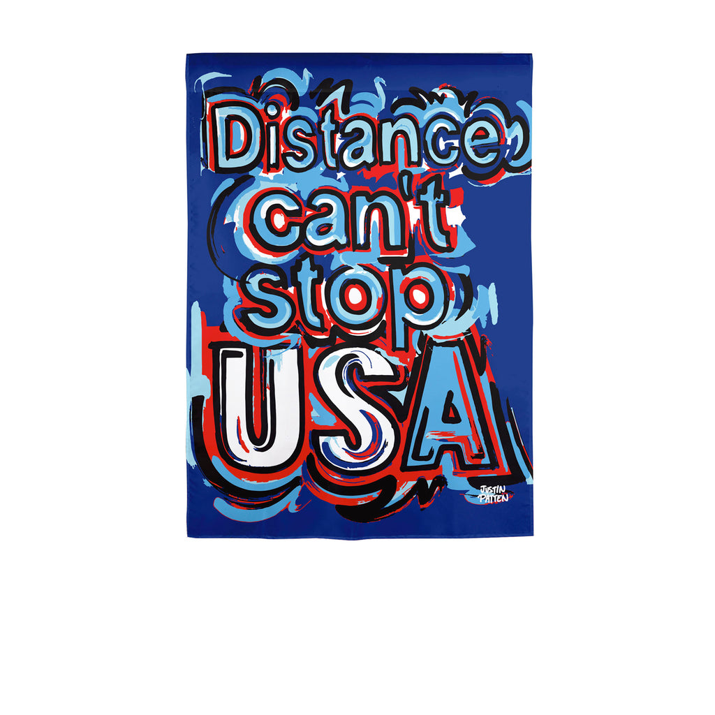 Distance Can't Stop the USA Garden Suede Flag