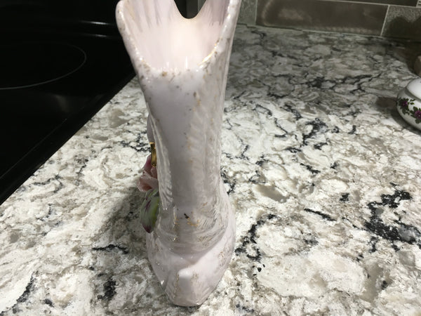 Vintage Enesco Swan china vase 1960s pre owned