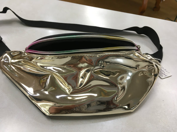 Gold Holographic fanny pack handbag