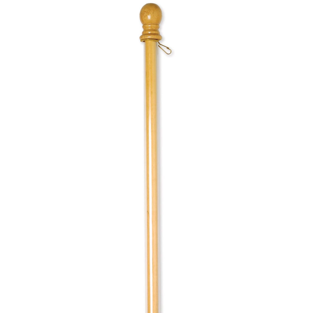 Anti-Wrap Wood Decorative House Flag Pole