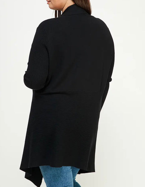 Black cascade cardigan Plus