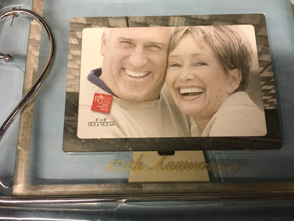 40th Anniversary silver picture frame Russ