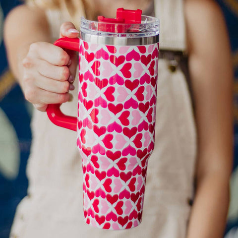 Hearts Valentine's Day Tumbler Cup