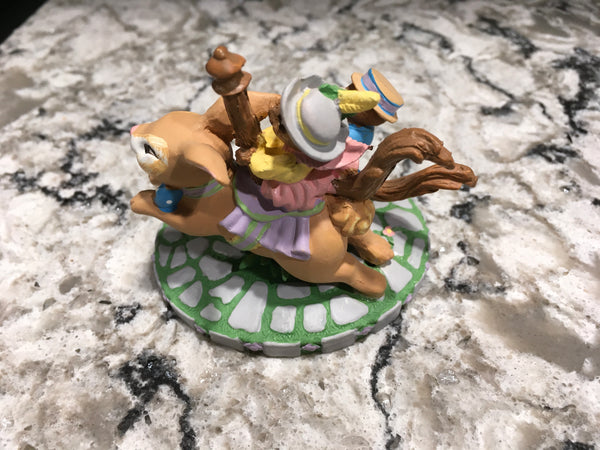 Vintage Avon 1993 Kathy Jeffers Carousel Bunny Flowers pre owned