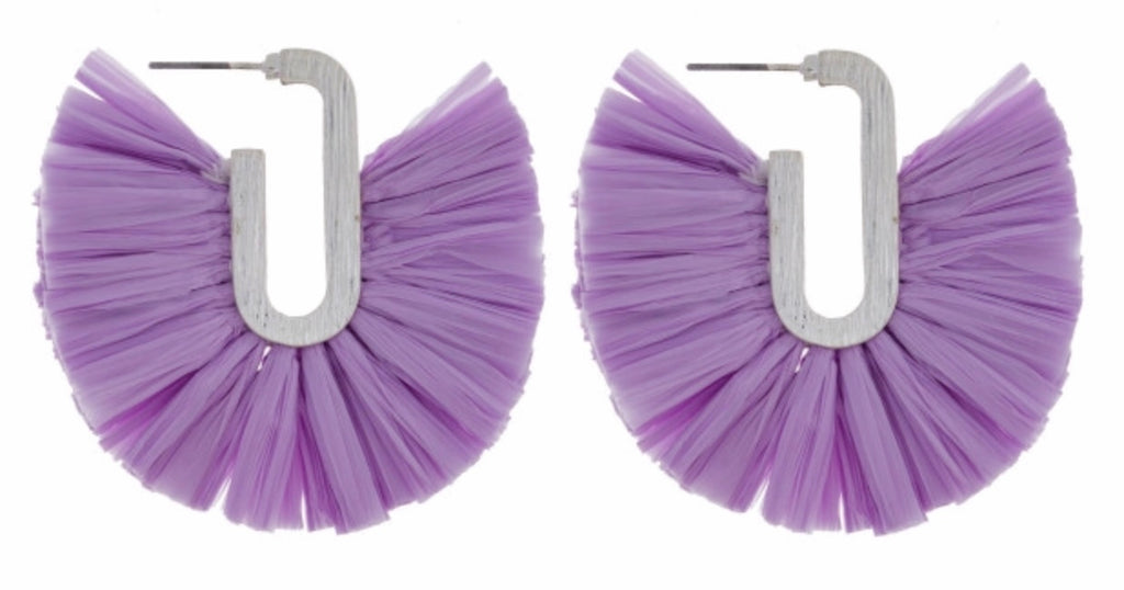 Lavender tassel earrings
