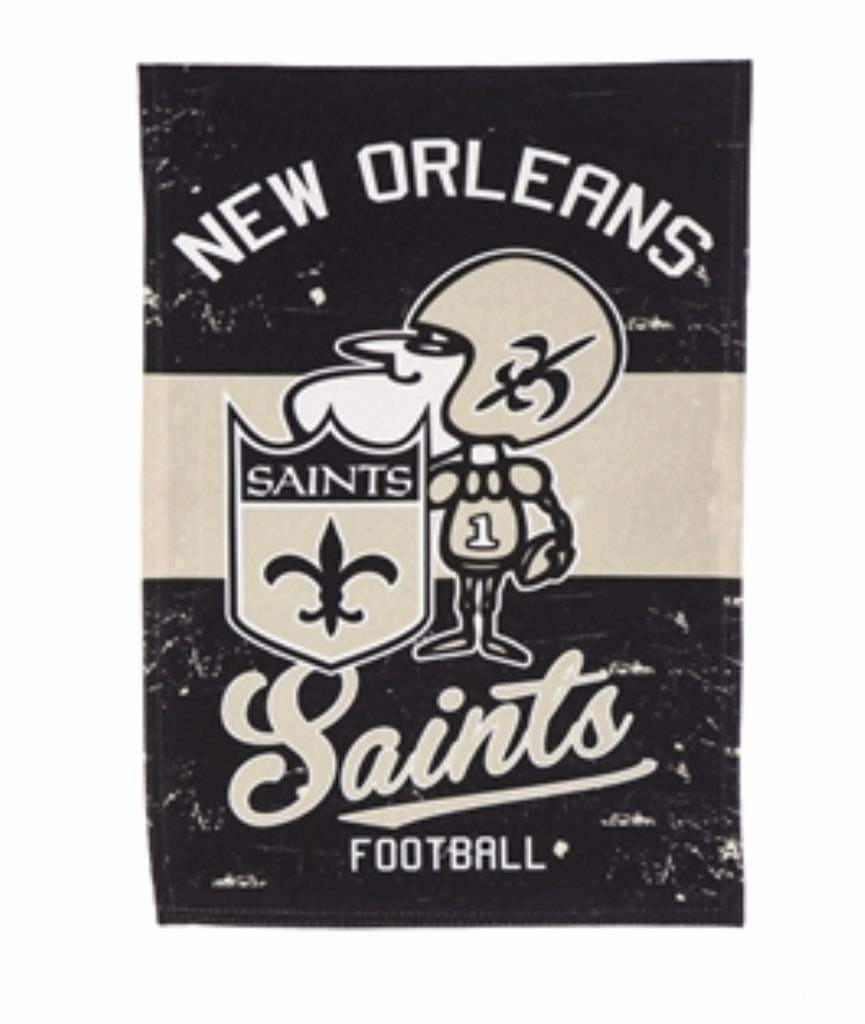 New Orleans Saints Vintage Linen Garden flag