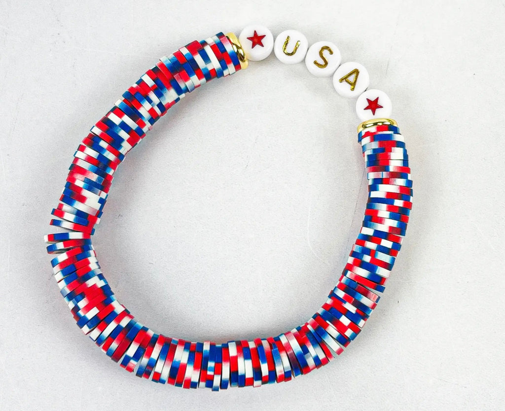 USA patriotic pop bracelet