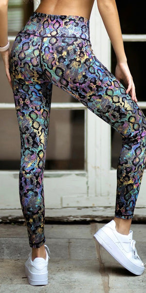 Purple Multi animal print legging Plus