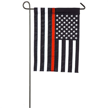 Thin Red Line Garden Applique Flag