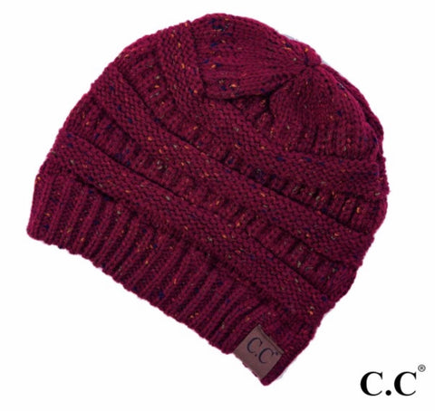 Burgundy confetti CC original beanie