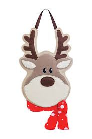 Reindeer Burlap Door Decor Hanger