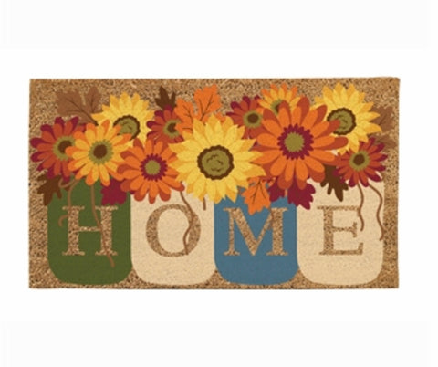 Fall Home Mason Jars Coir Mat