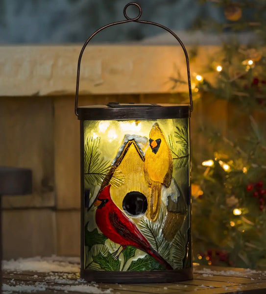 Cardinal couple solar lantern