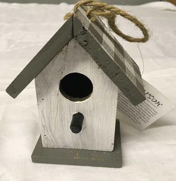 Plaid Mini Birdhouse