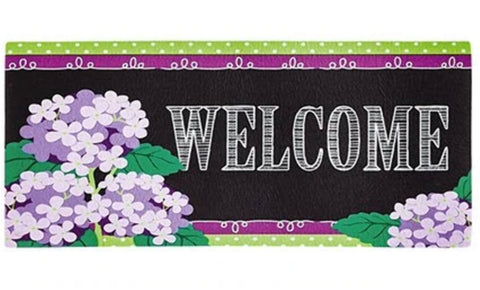 Purple Hydrangea Welcome Sassafras switch mat
