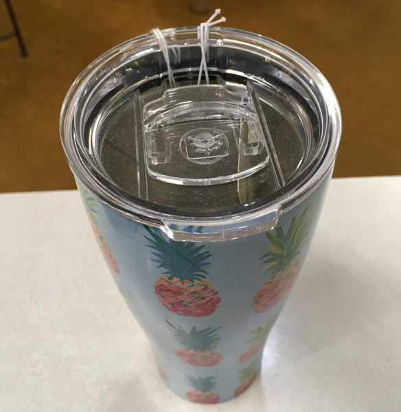 Pineapple Party stainless cup with lid