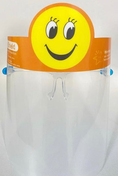Kids Reusable Smiley Transparent Face shield