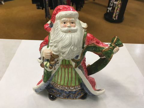 Holiday at Home Earthenware Santa Pitcher preowned collectors item
