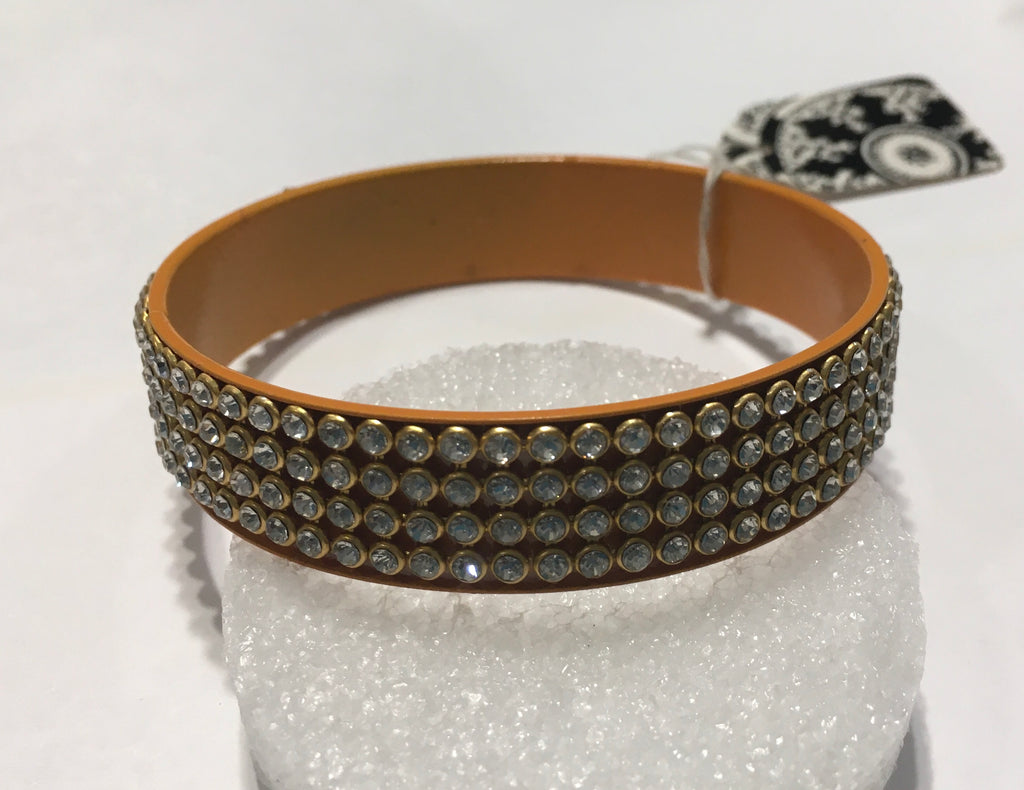 Orange rhinestone bracelet