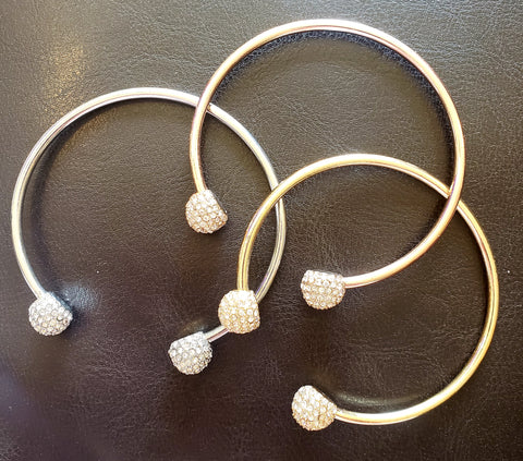 Pave rhinestone tip bracelet