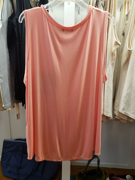 Coral Sequin Pocket Top PLUS