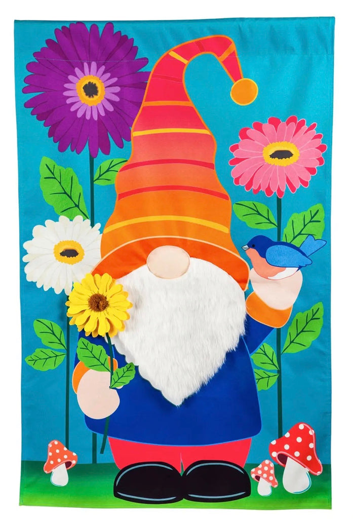 Garden Gnome Garden Linen Flag