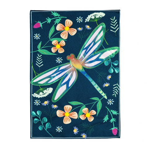 Dragonfly Garden Linen House Flag