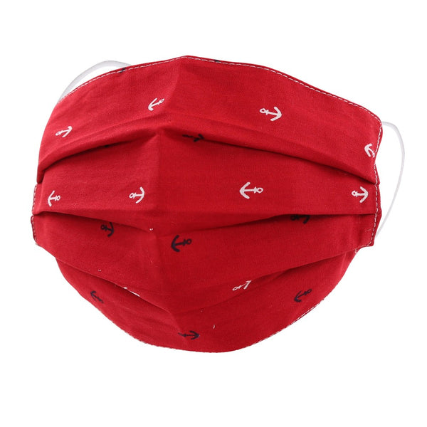 Red anchor nautical face mask