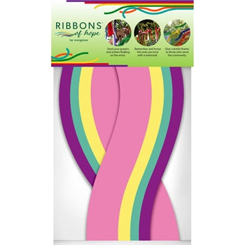 Pastel ribbons garden decor