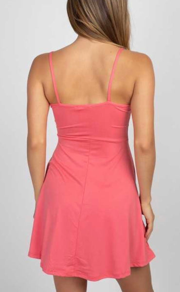 Coral flare Dress