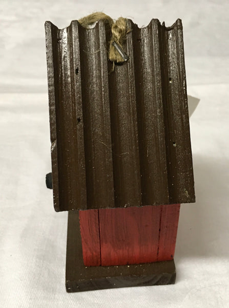 Red Plaid Mini Birdhouse