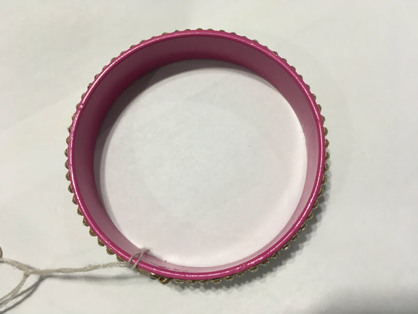 Fuchsia pink rhinestone bracelet