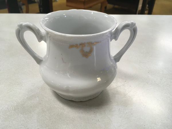 Vintage Red rose gold decorative design sugar bowl