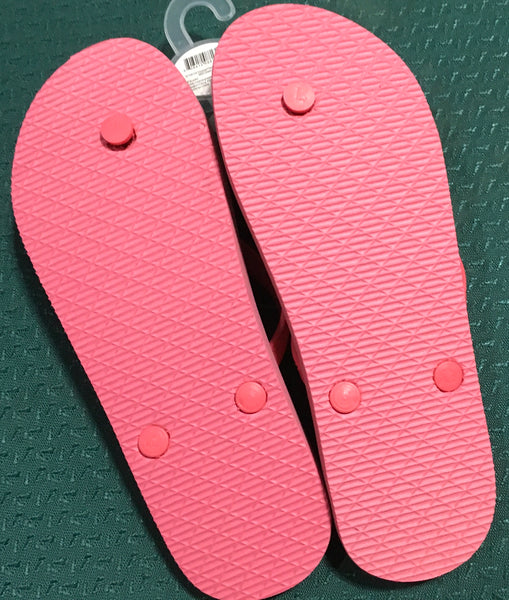 Tropical flamingo  flip flops