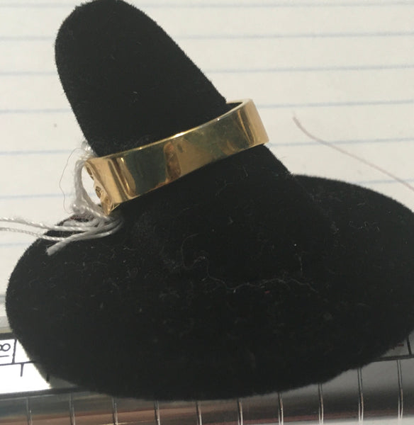 Vintage 14 CZ nugget gold ring sz 9.5