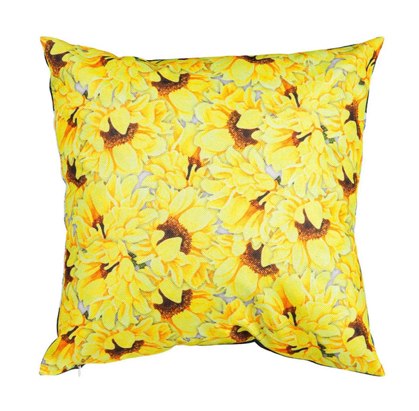 Honey Bee and Flowers Pillow Cover