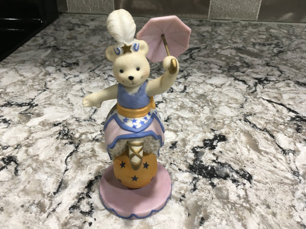 Avon magnificent circus bear unicycle figurine Vintage