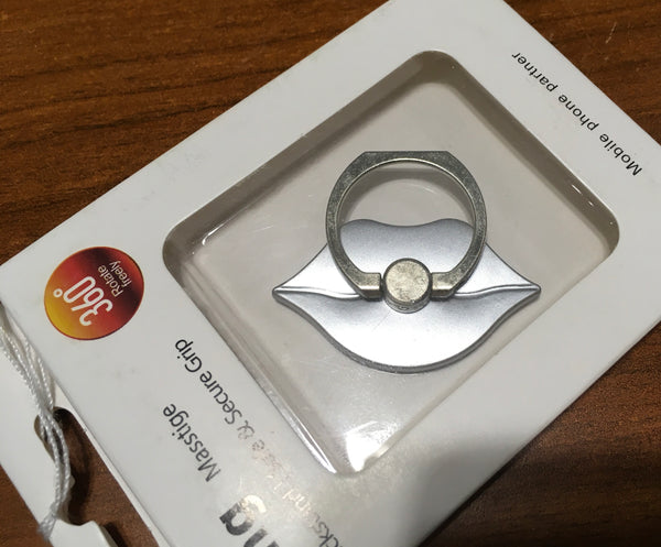 Silver Lips kick stand / finger grip phone stand