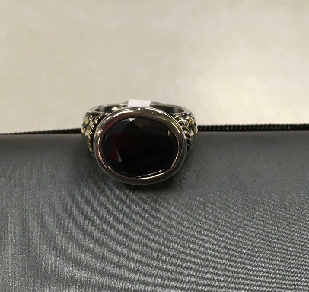 Black onyx stone ring size 6