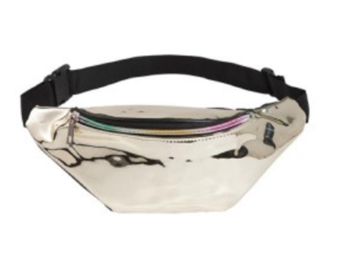 Gold Holographic fanny pack handbag