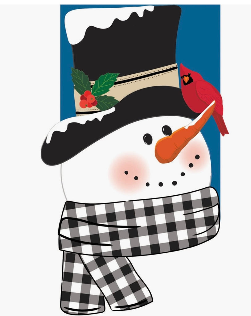 Snowman and Friend House Applique Flag