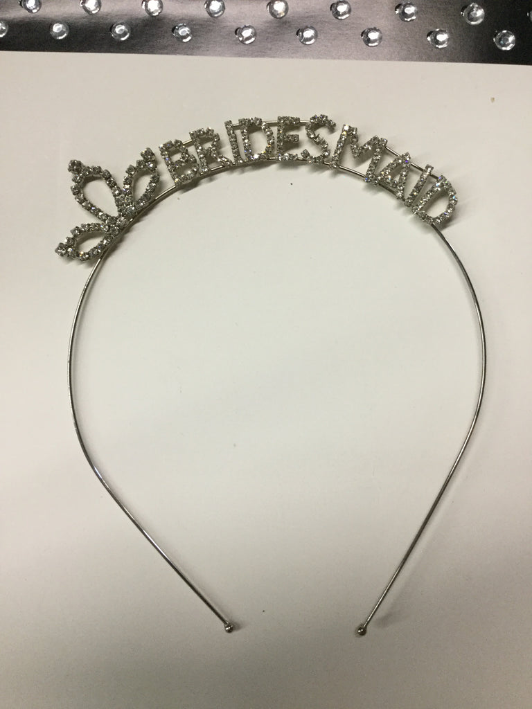 Silver rhinestone bridesmaid headband