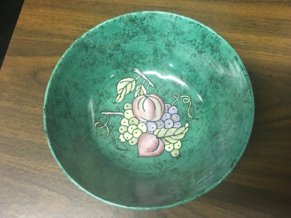 Jade green floral fruit Decorator bowl Nora Fenton Design like Preowned