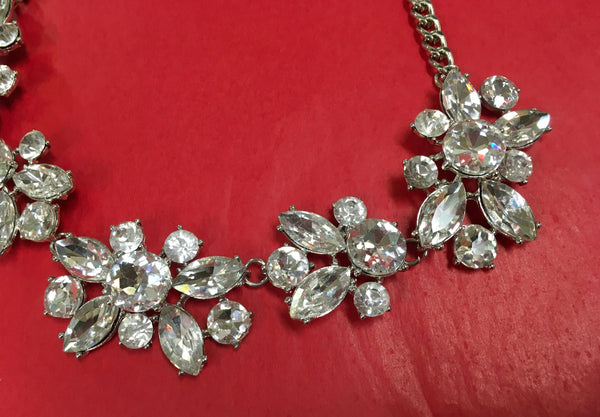 Crystal CZ statement necklace set