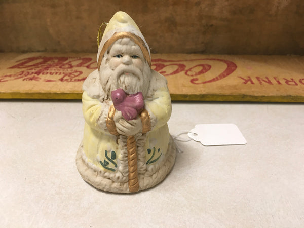 Santa Christmas Bell Ornament Preowned