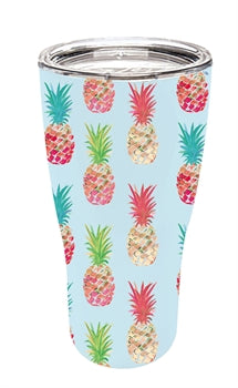 Pineapple Party stainless cup with lid
